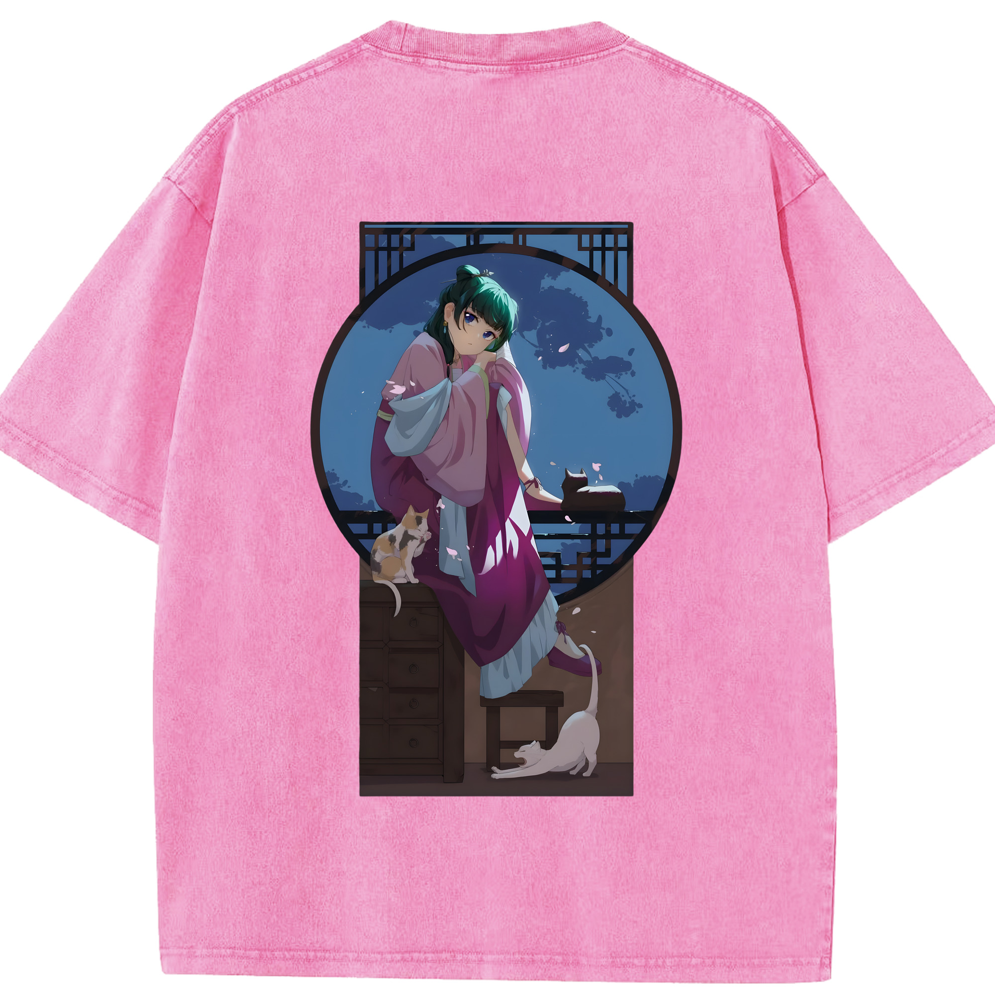 （画像用） 薬屋のひとりごと The Apothecary Diaries 綿100% ヴィンテージ風 半袖Tシャツ（背面プリント）